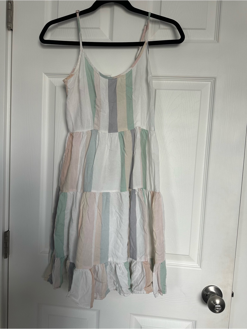 Goa Beachwear by Japna Pastel Stripe Ruffle Sundress